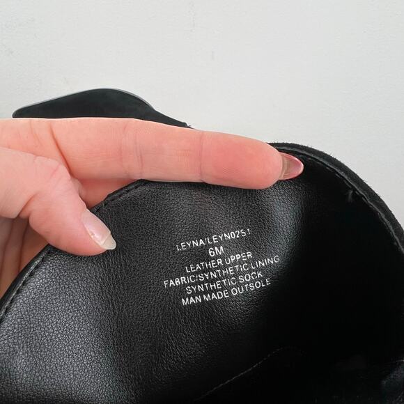 Steve Madden Leyna Black Suede Western Inspired Kitten Heel Tall Boots (Sz 6) - Picture 6 of 14